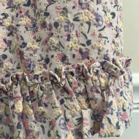 & Other Stories Purple Smocked Sundress with Ruffled Straps - Picture 7 of 9